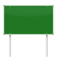 Rigid Sign/ Green steel stand